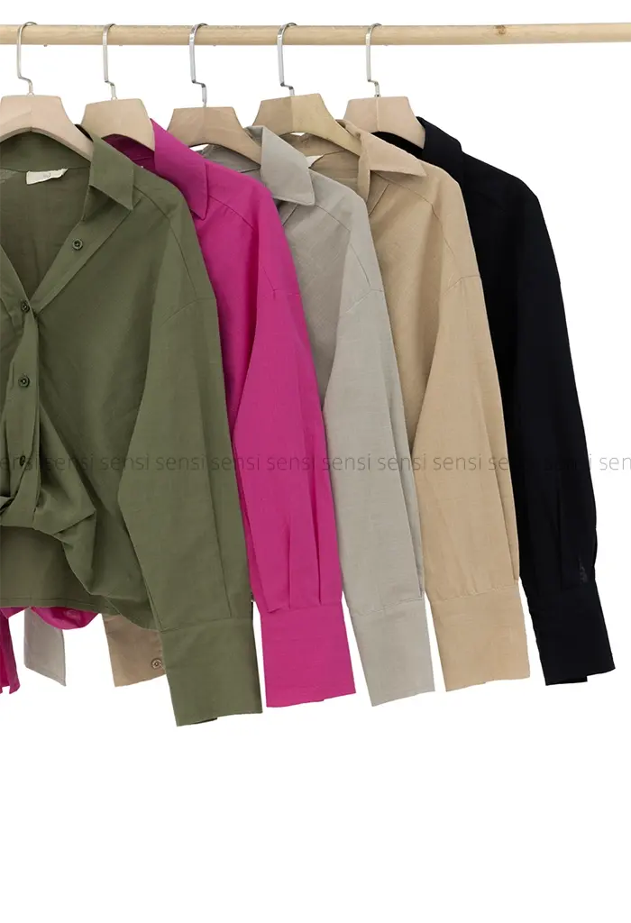 شومیز اسلپ جلو گره کد1002837