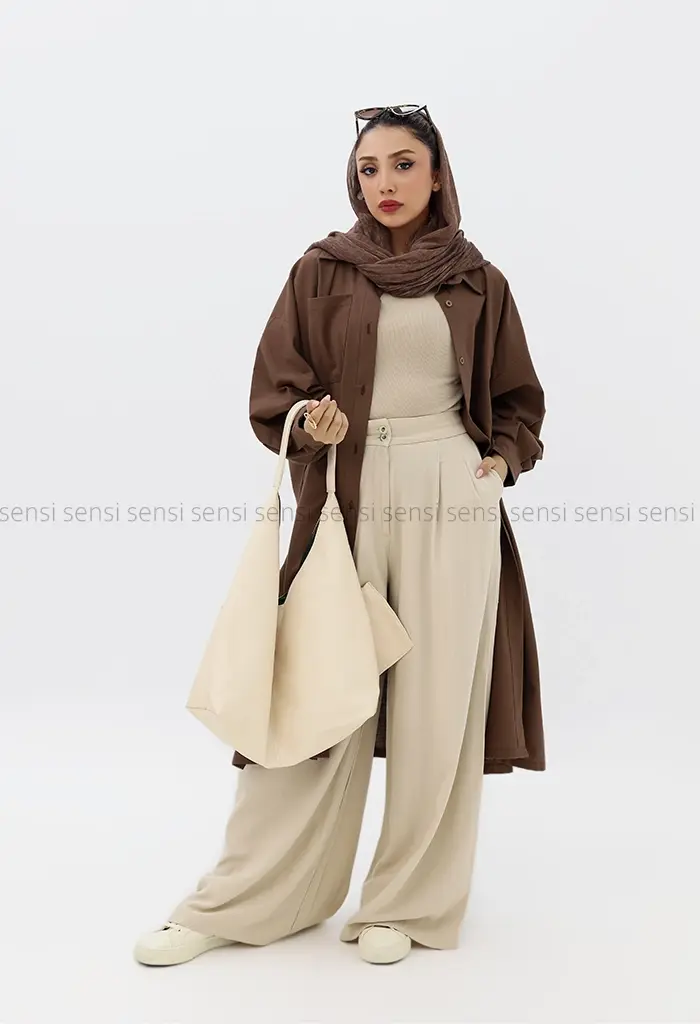 مانتو بلند لینن کد1002927