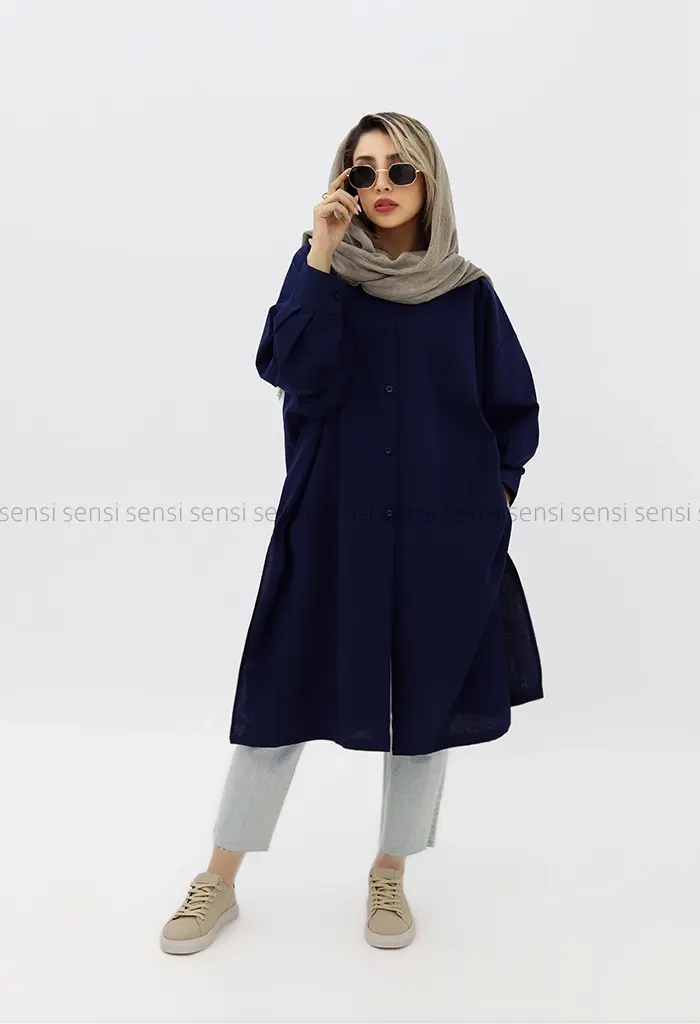 مانتو بلند لینن کد1002927