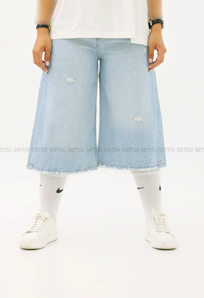 شلوارک جین قد 75کد1002962