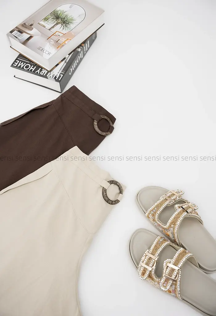 دامن شلواری رینگ چوبی کد1003026