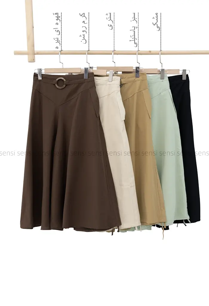 دامن شلواری رینگ چوبی کد1003026