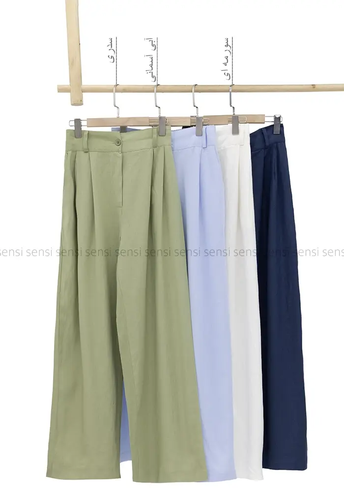 شلوار بگ لینن پیله کد1004052