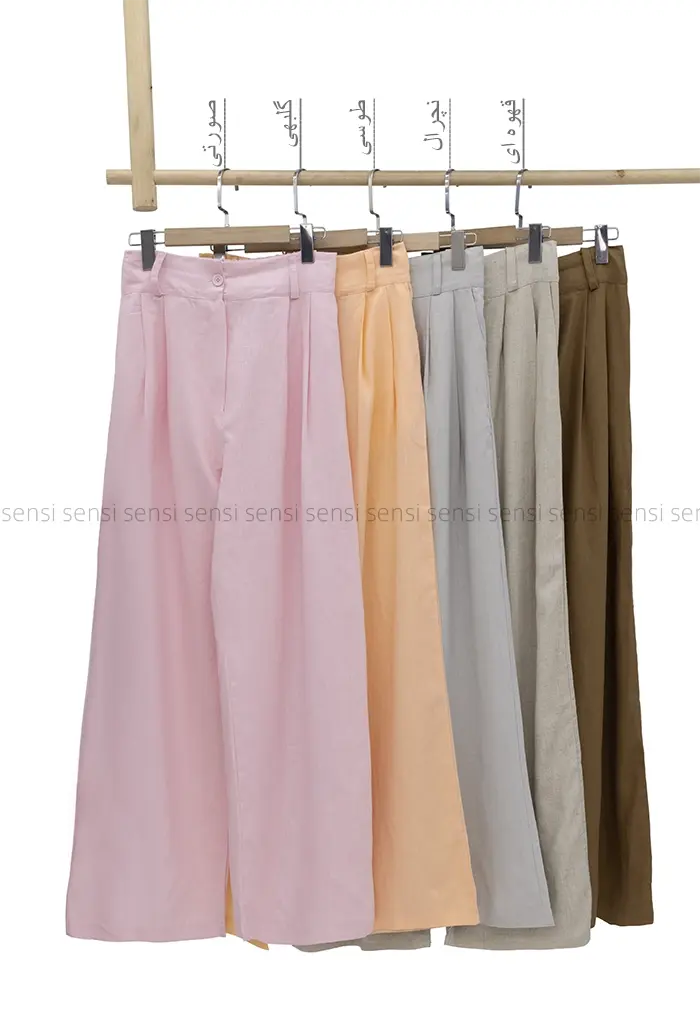 شلوار بگ لینن پیله کد1004052