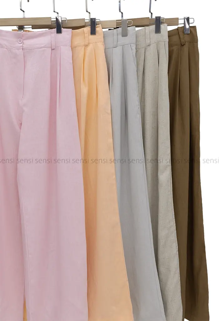 شلوار بگ لینن پیله کد1004052