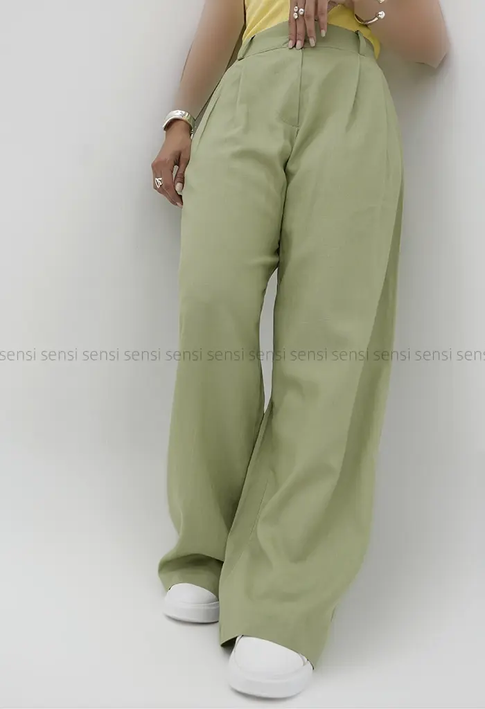 شلوار بگ لینن پیله کد1004052