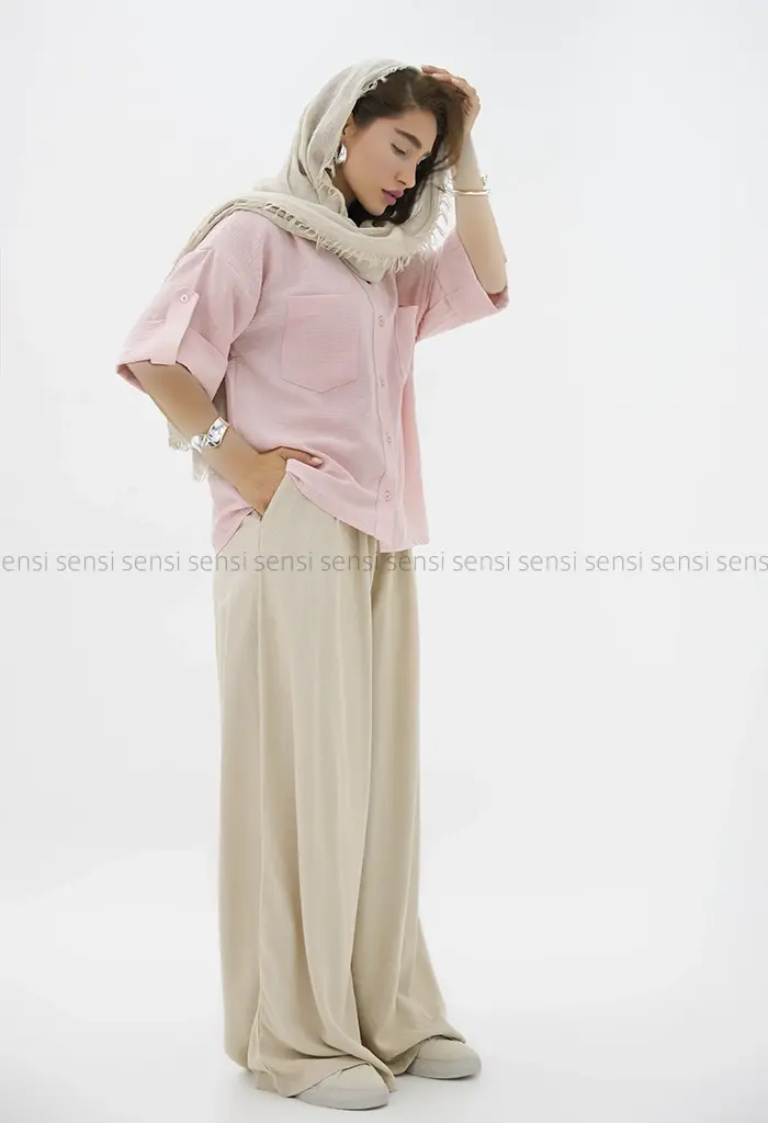 شومیز لینن آرمانی کد1004040