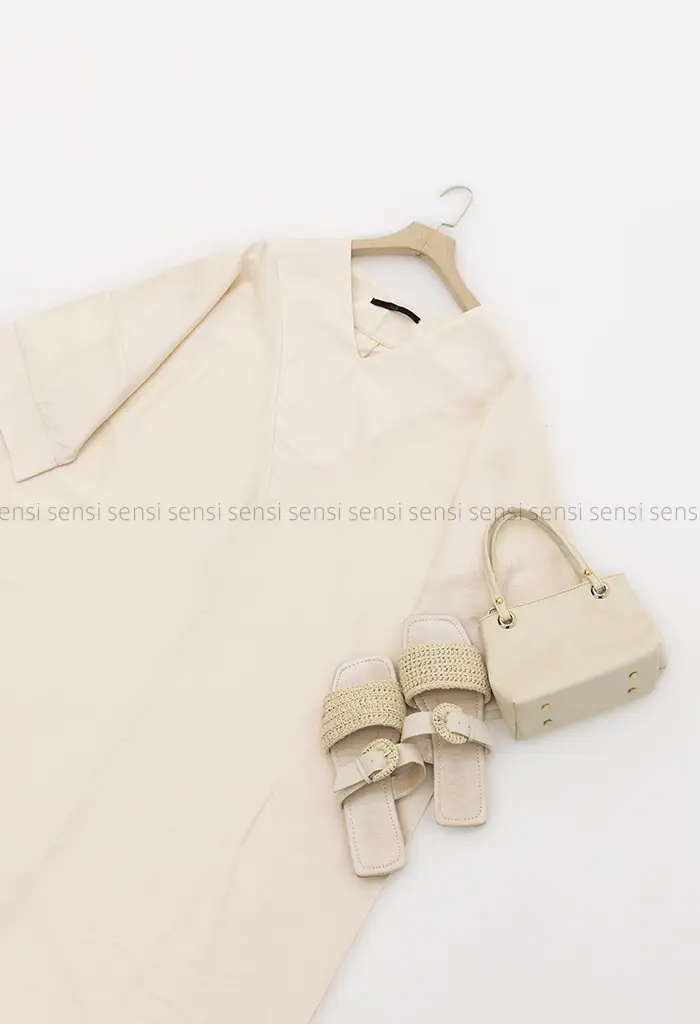 پیراهن کتان کج راه کد1004045