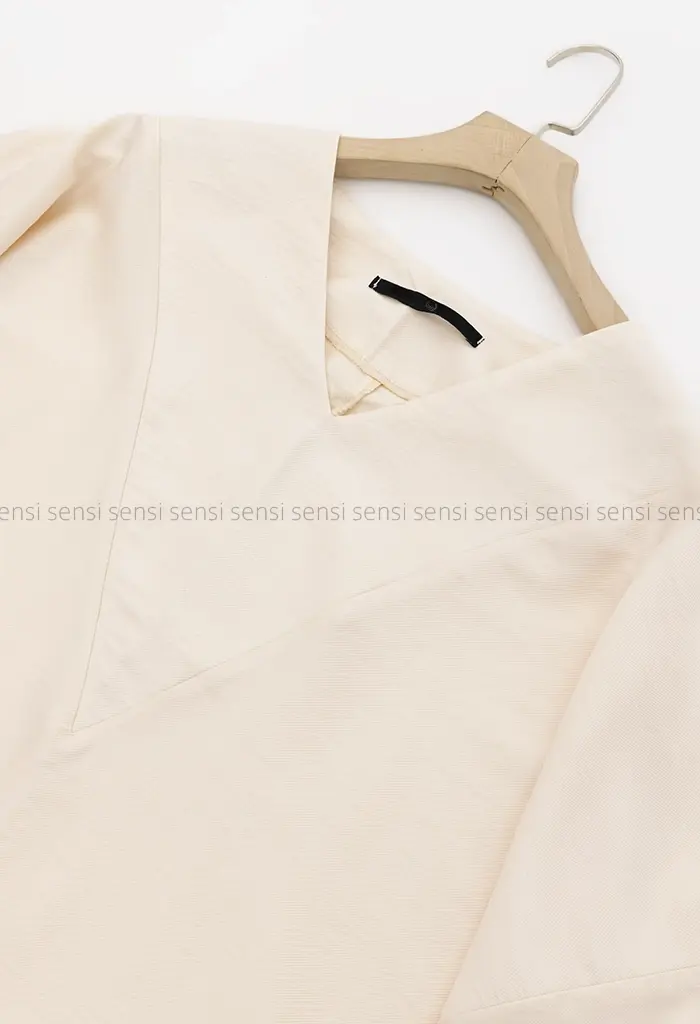 پیراهن کتان کج راه کد1004045