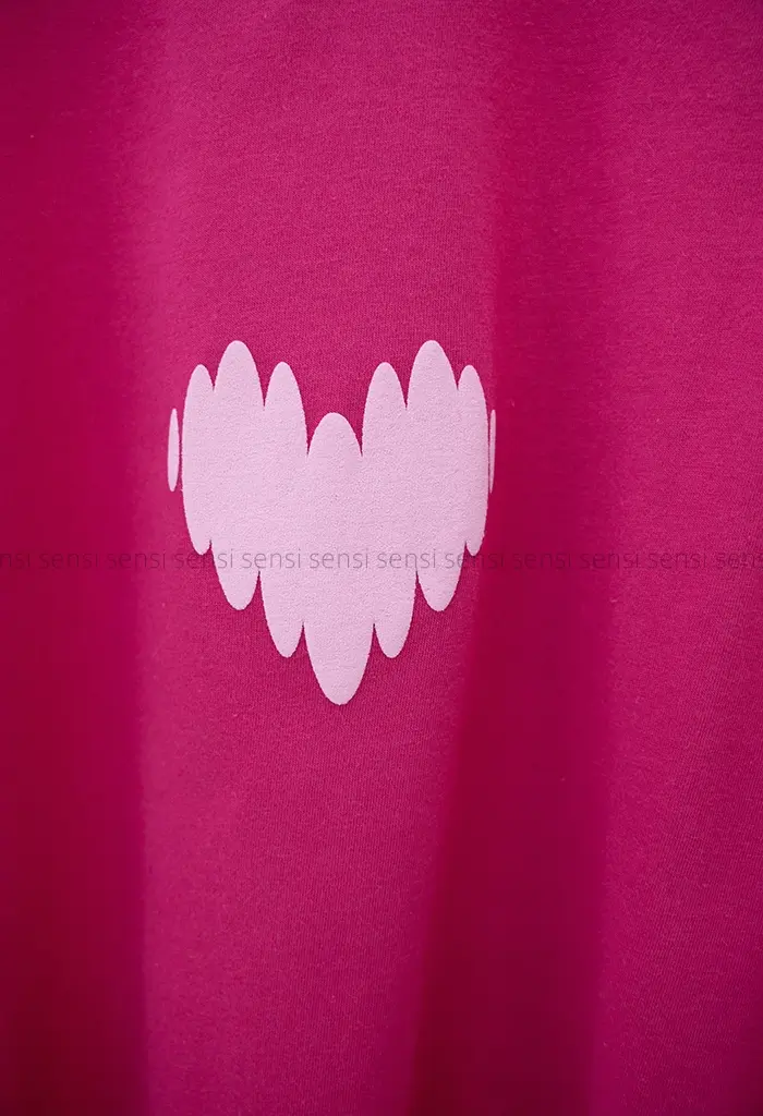 ست کراپ شلوارک قلب کد1004061