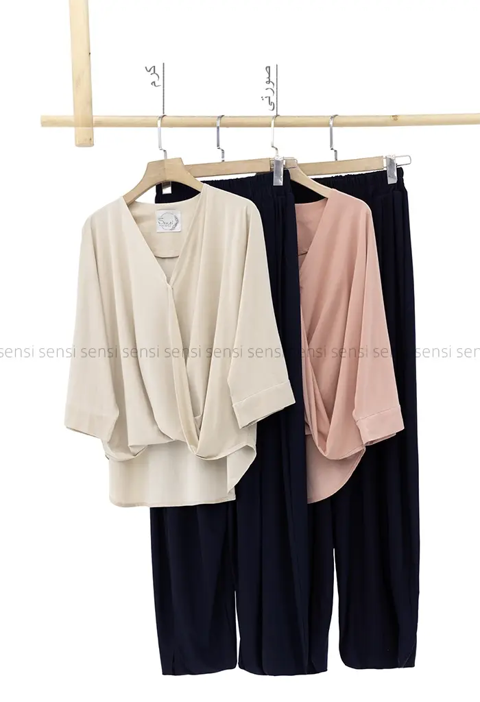 شومیز شلوار پانچ آسووان کد1004071