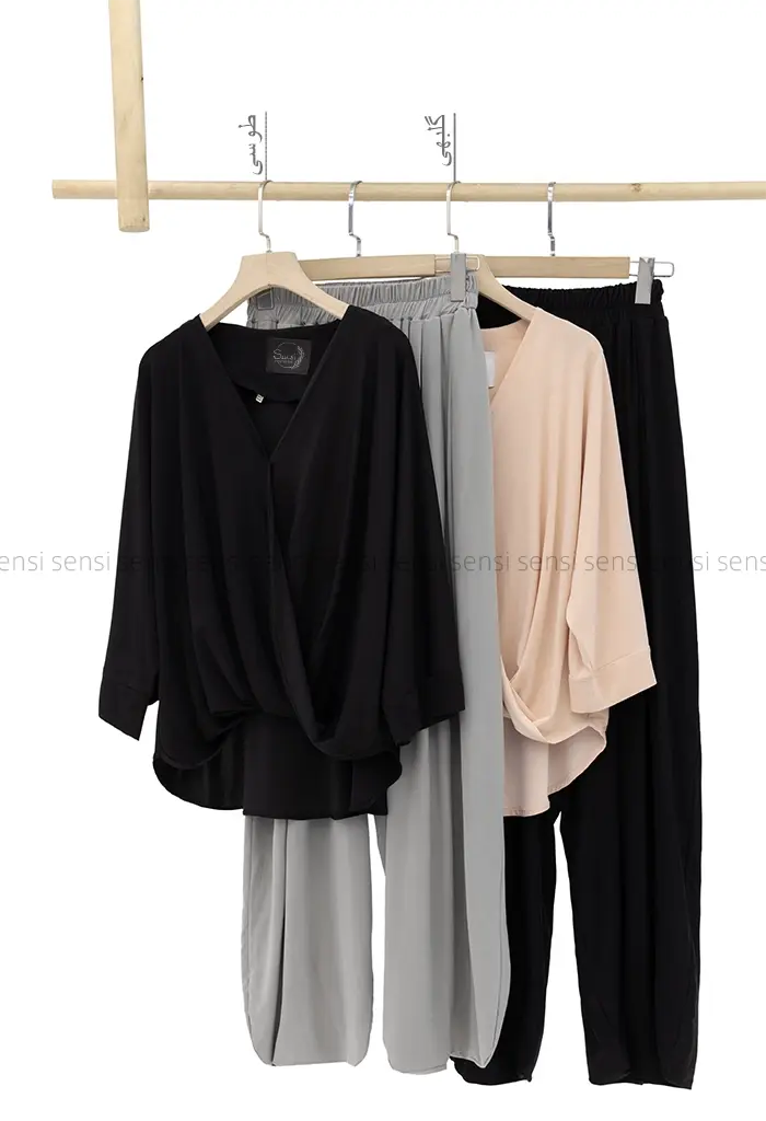 شومیز شلوار پانچ آسووان کد1004071