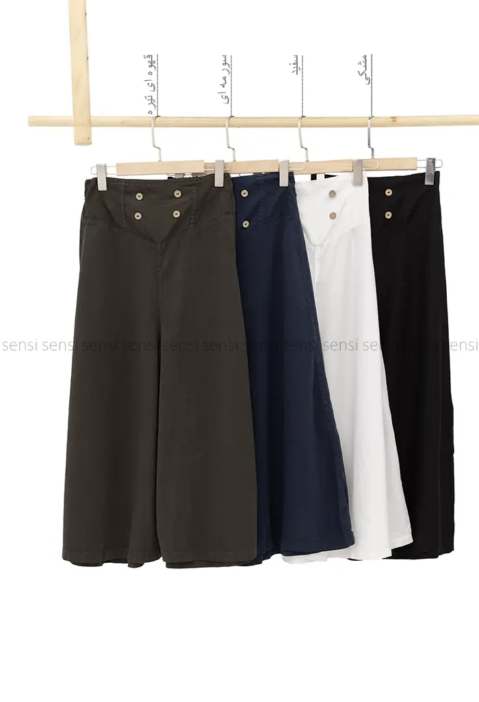 دامن شلواری کتان سیلک کد1004165