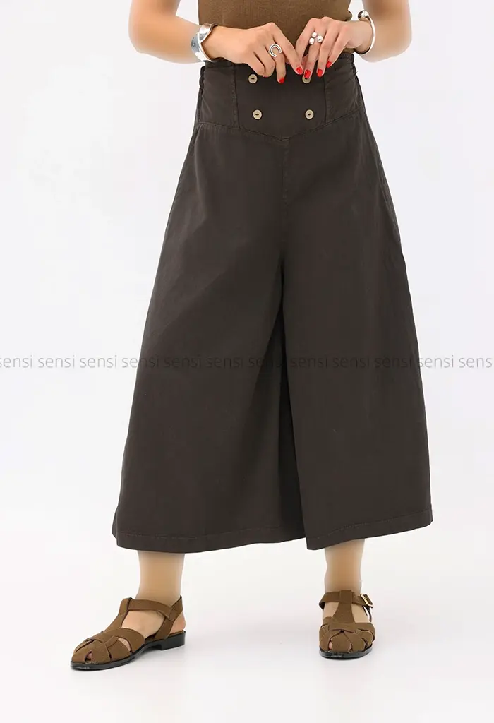 دامن شلواری کتان سیلک کد1004165