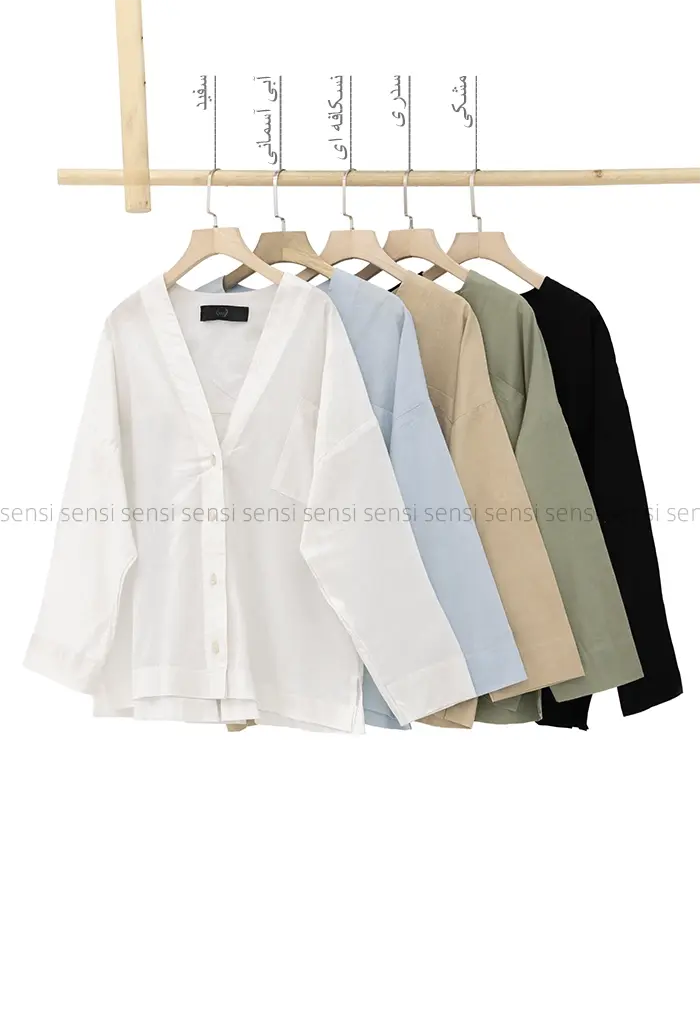 شومیز مانتویی یقه vکد1004181