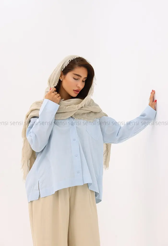 شومیز مانتویی یقه vکد1004181