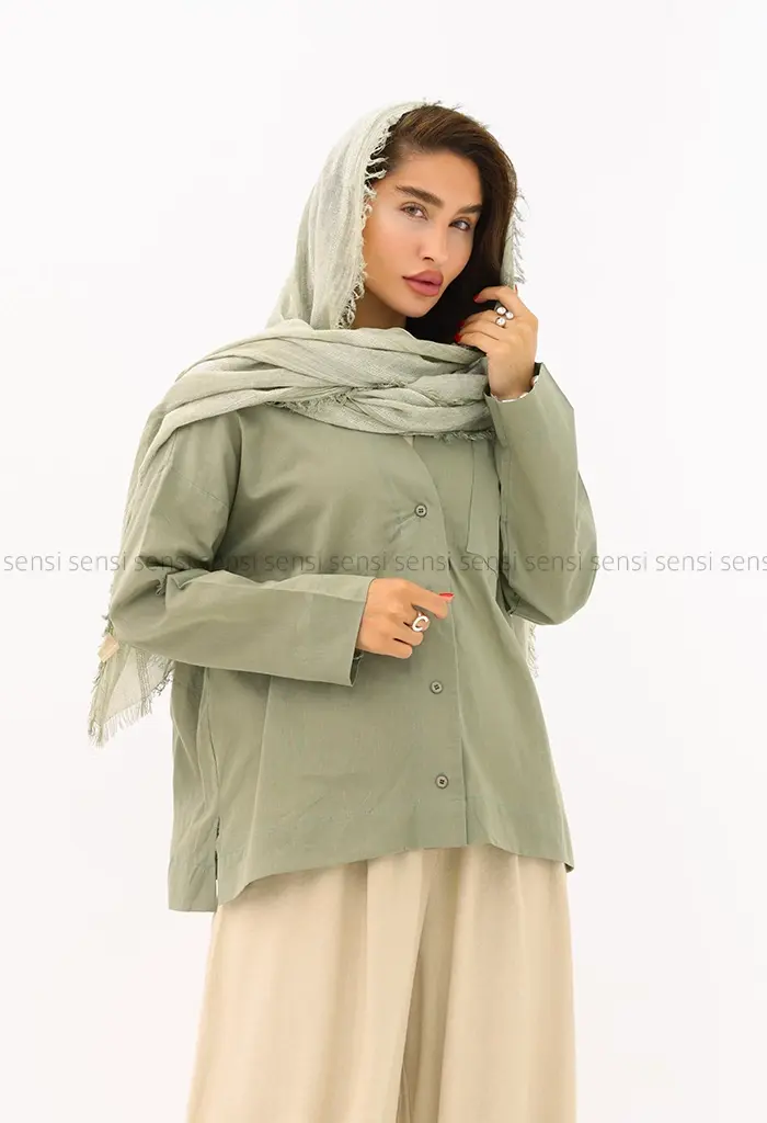 شومیز مانتویی یقه vکد1004181