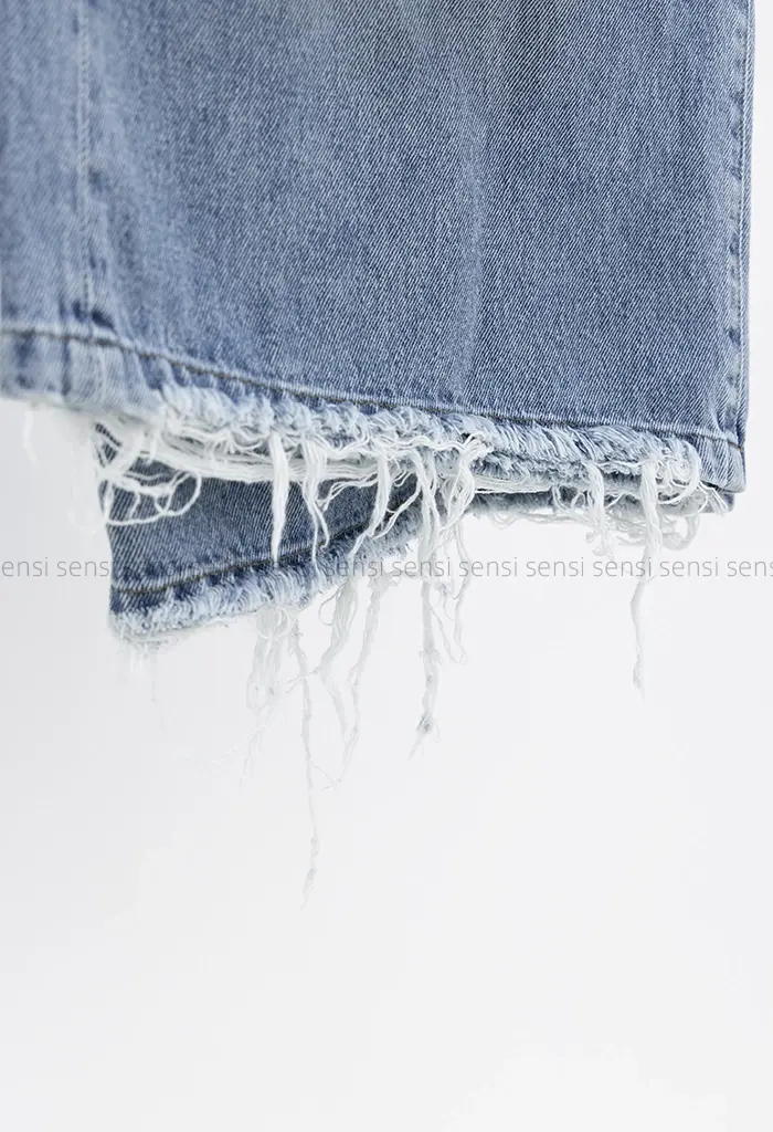 شلوارک جین واید قد 80کد1004174