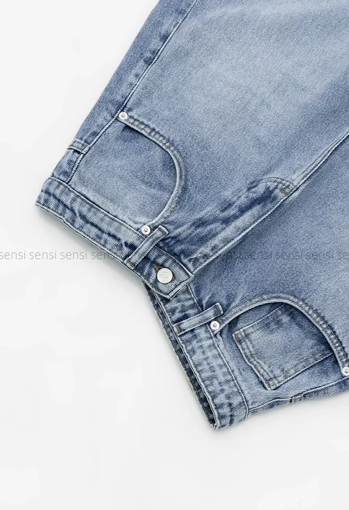 شلوارک جین واید قد 80کد1004174