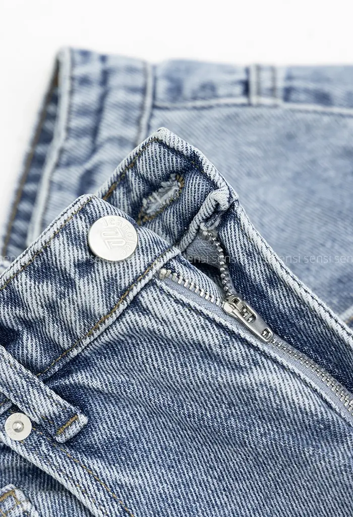 شلوارک جین واید قد 80کد1004174