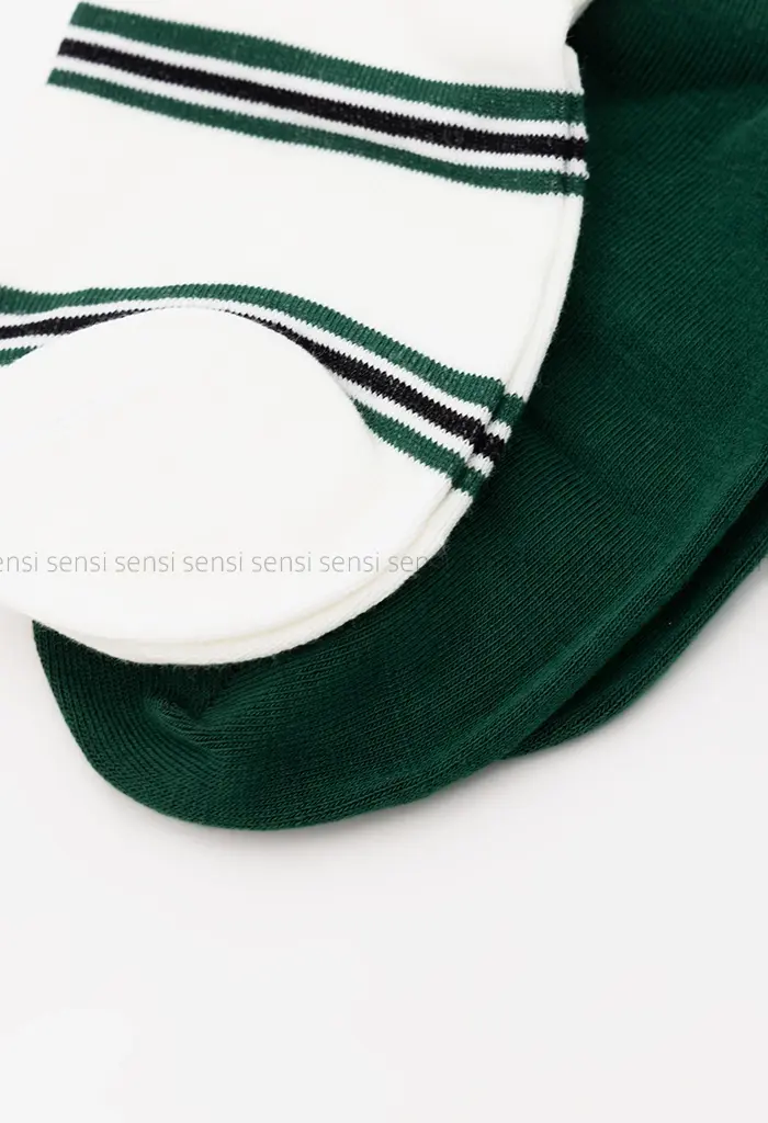 جوراب سبز حروفی پنبه کد1004136