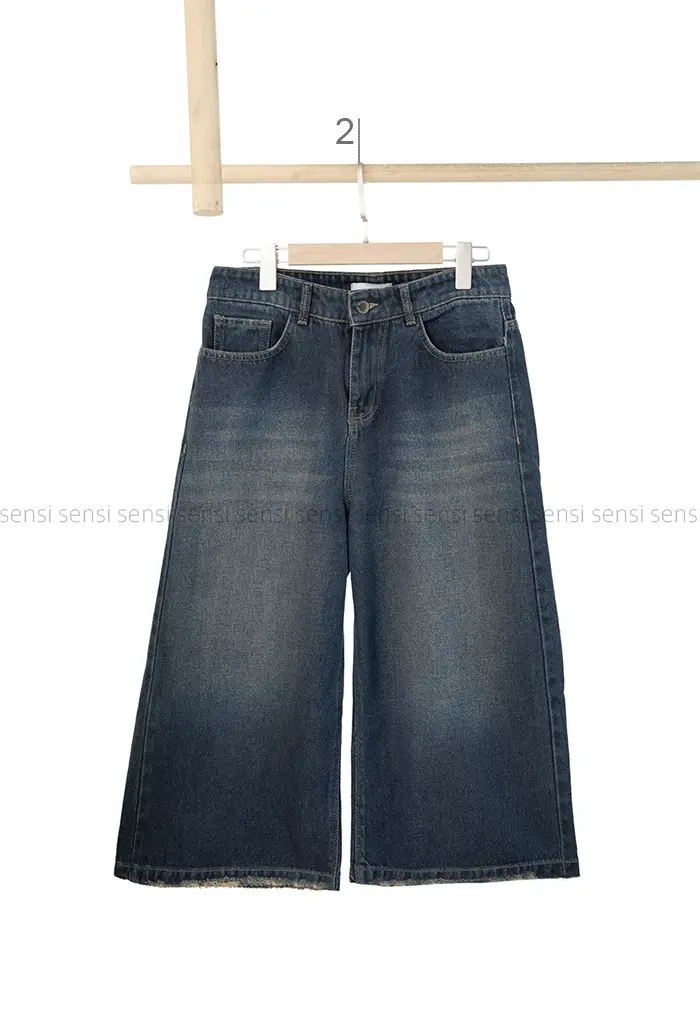 شلوارک جین واید قد 83کد1004210