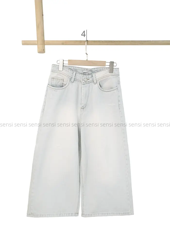 شلوارک جین واید قد 83کد1004210