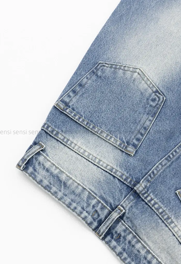 شلوارک جین واید قد 83کد1004210