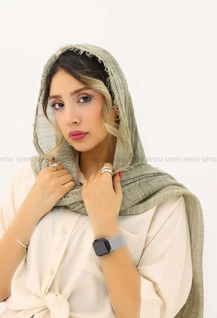 شال ساده کنفی کد1004216