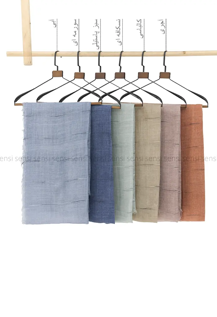 شال نخی لینن خطی کد1004219