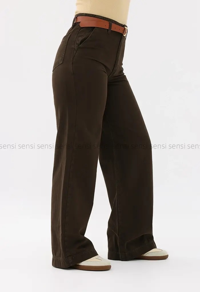 شلوار جین وایدکمربندی@کد1004233