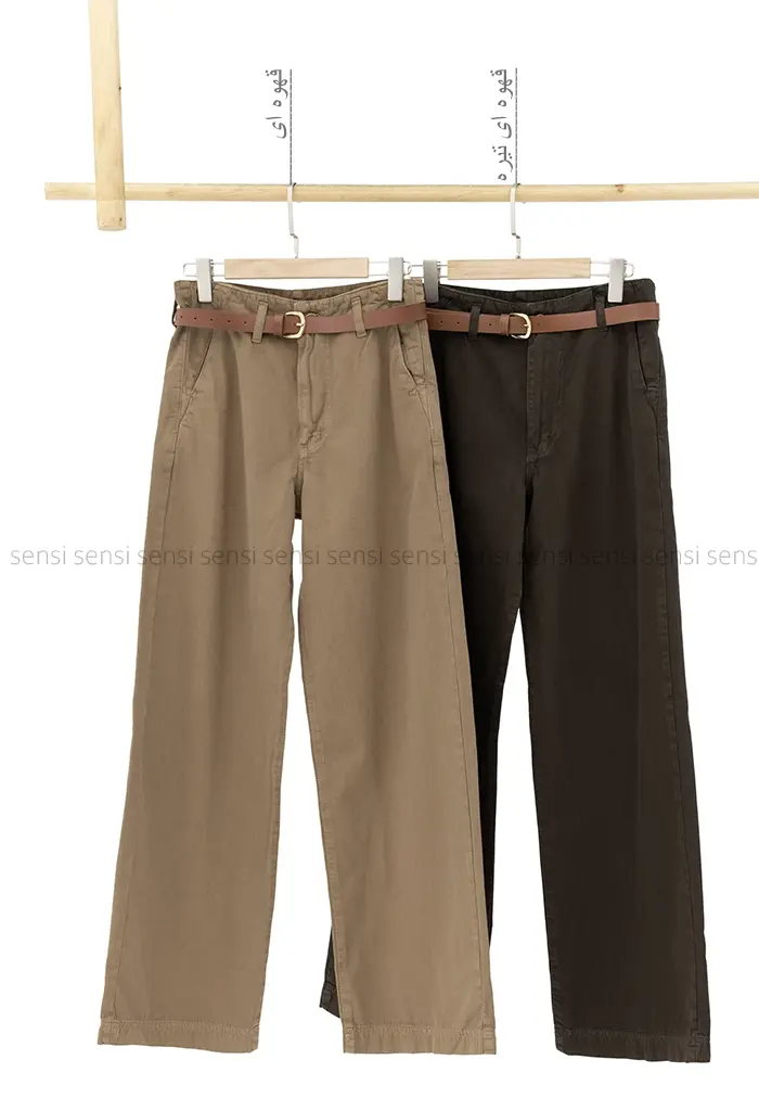 شلوار جین وایدکمربندی@کد1004233