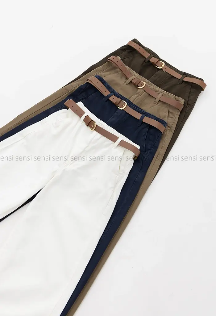 شلوار جین وایدکمربندی@کد1004233