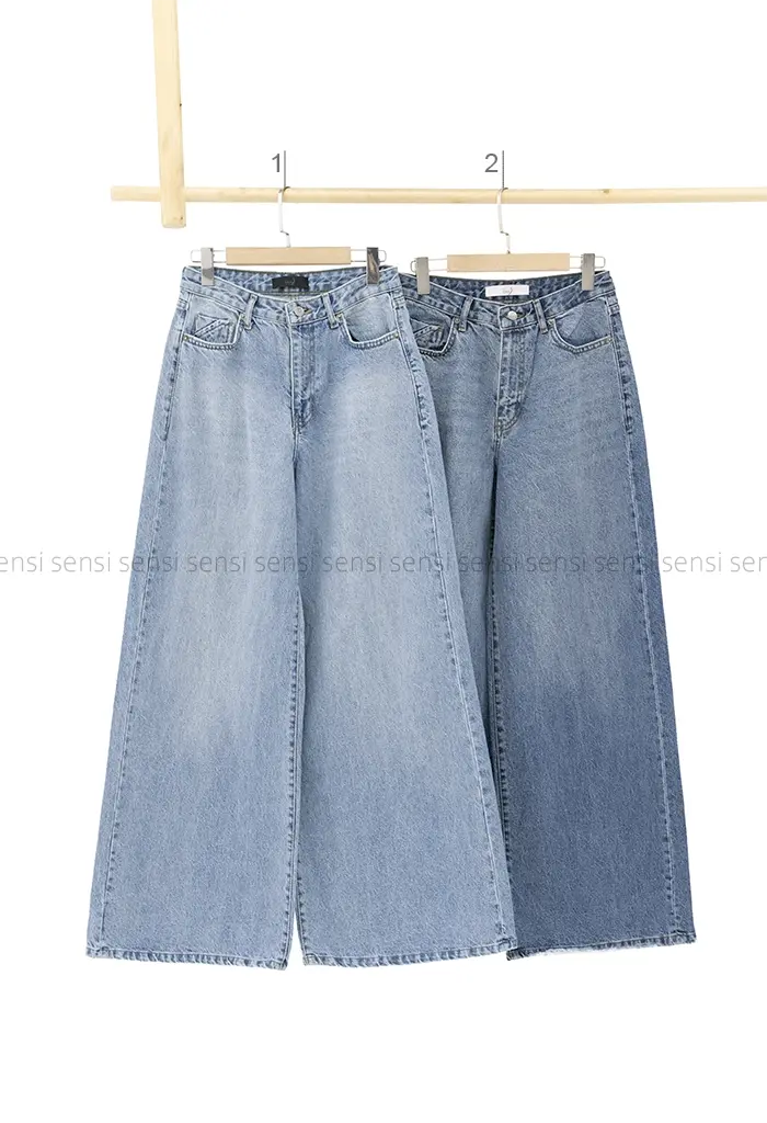 شلوار جینlong wideleg کد1004236