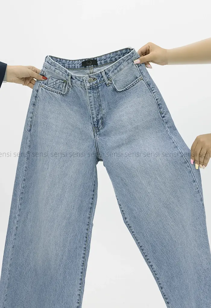 شلوار جینlong wideleg کد1004236