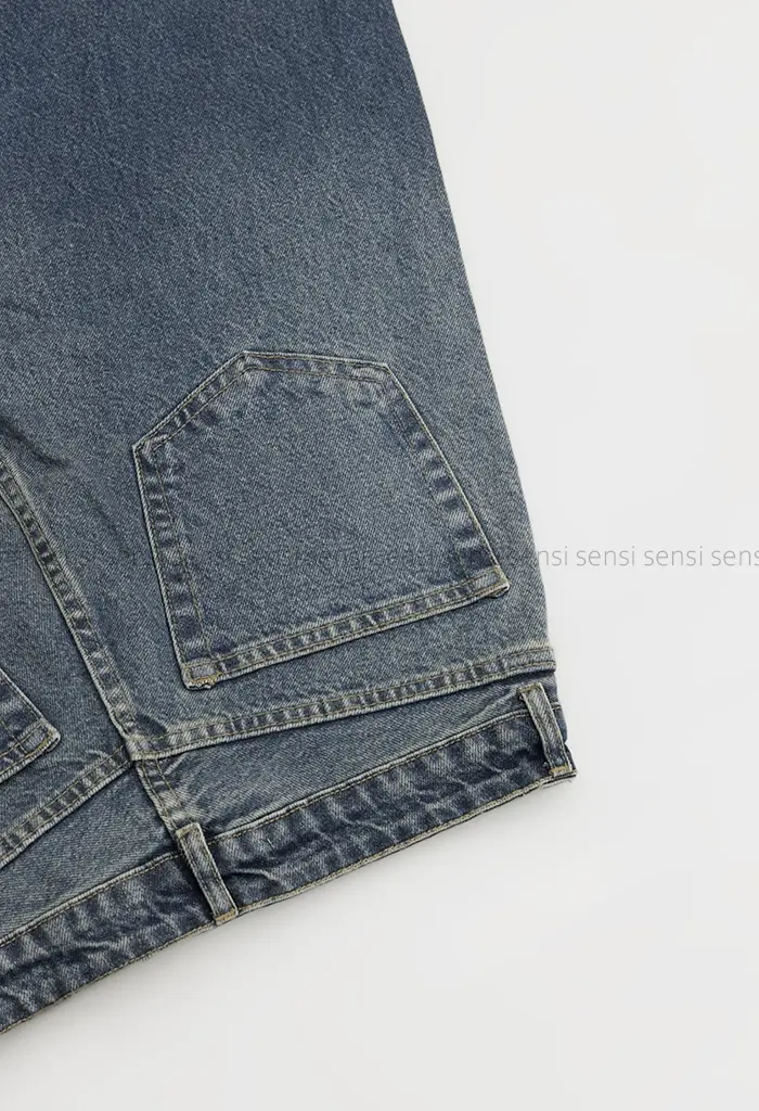 شلوارک جین واید فول بگ کد1004238