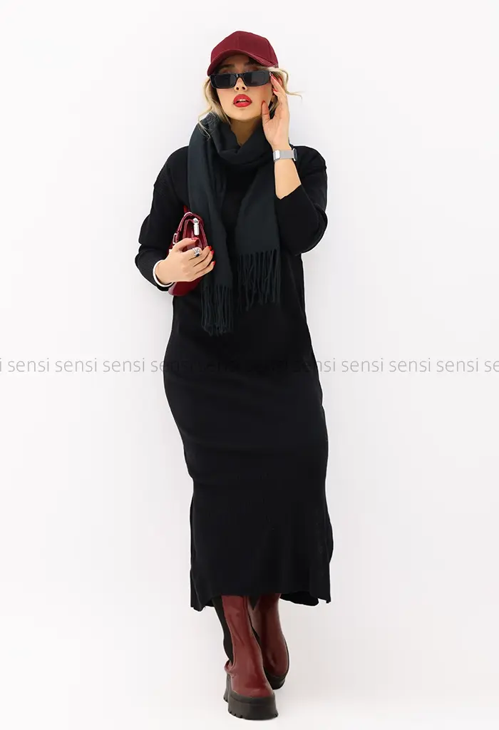 پیراهن بافت بغل چاک کد1004262