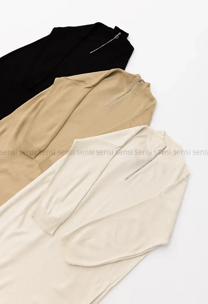 پیراهن بافت جلو زیپ کد1004263