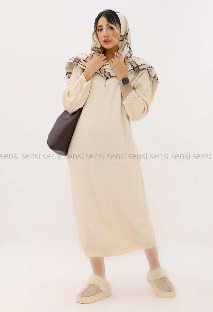 پیراهن بافت جلو زیپ کد1004263