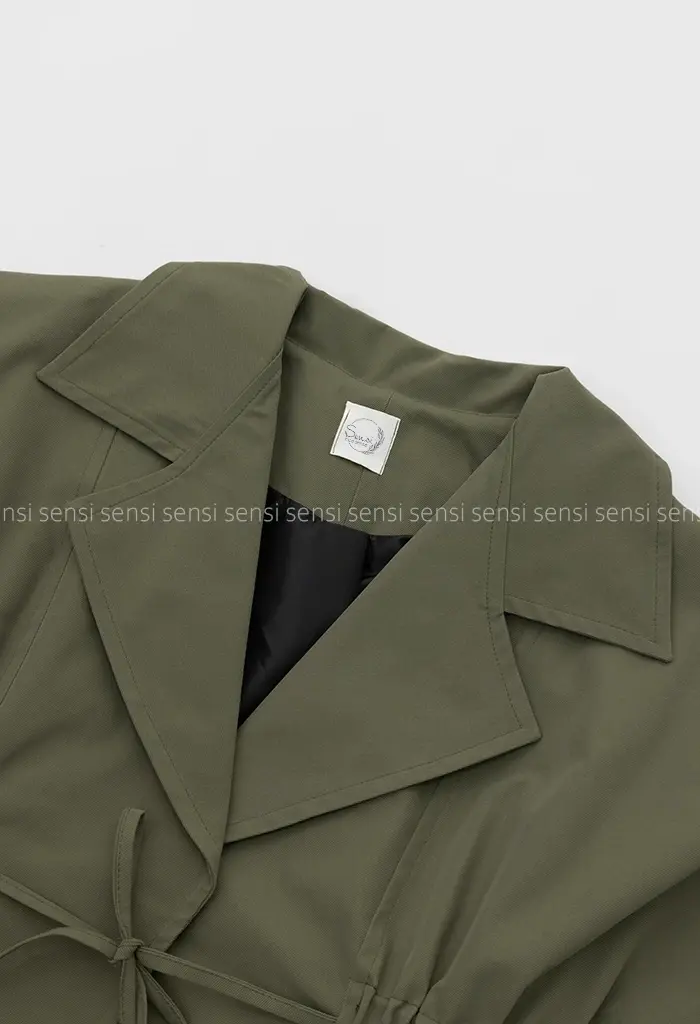 بارانی کمرکش کتان کد1004289