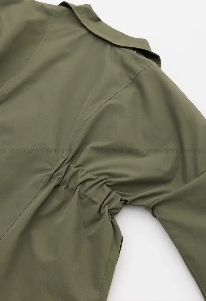 بارانی کمرکش کتان کد1004289