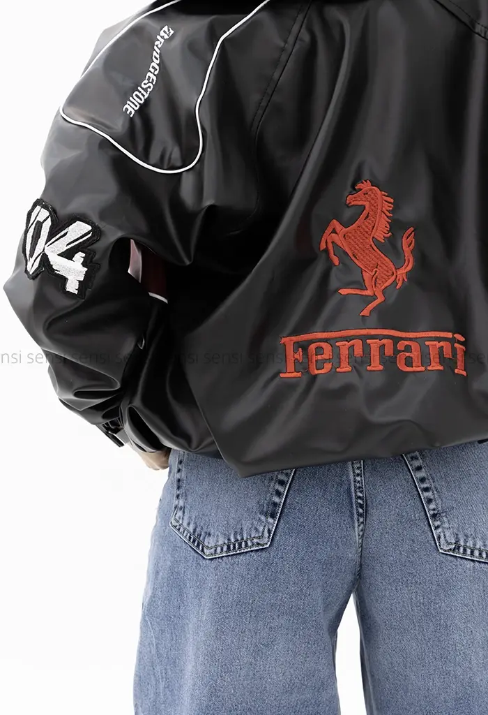 بامبر جکت چرم ferrari کد1004341