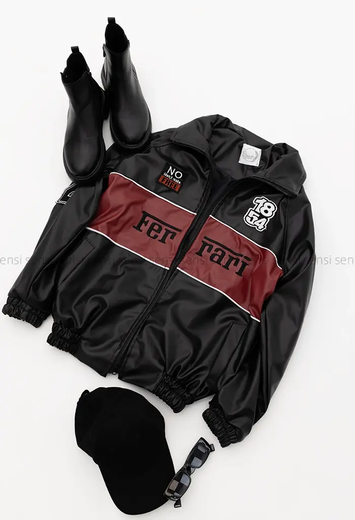 بامبر جکت چرم ferrari کد1004341