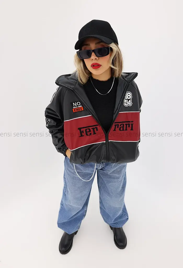 بامبر جکت چرم ferrari کد1004341