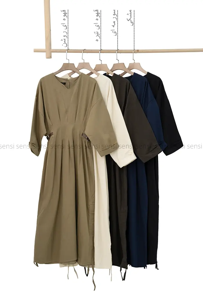 پیراهن سینه پیله کمر کش کد1004317