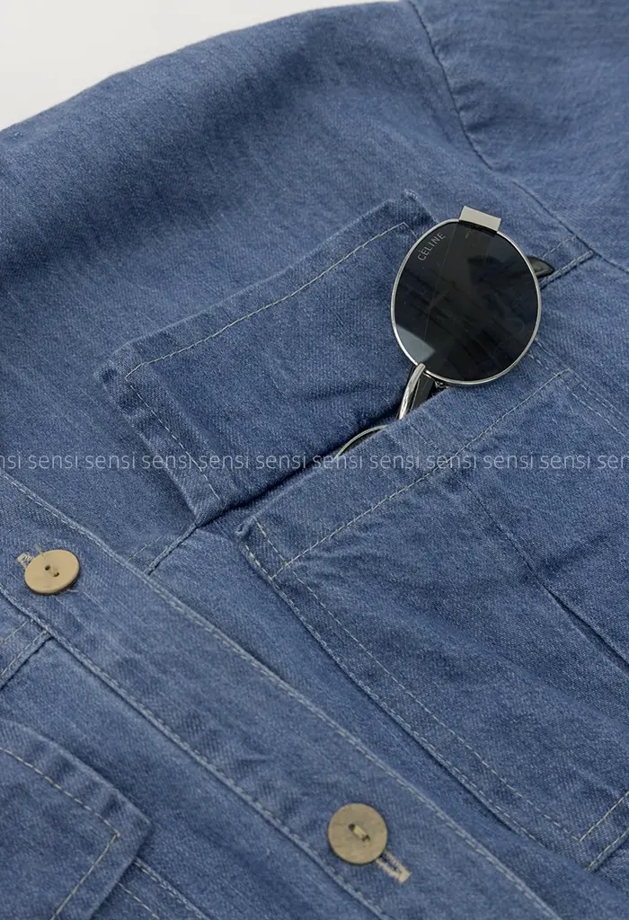 ماکسی جین جلو تمام دکمه کد1004316