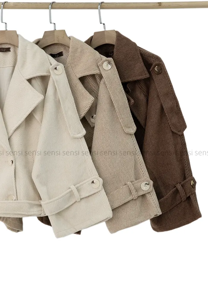 ترنچ کت فوتر راه راه کد1004340