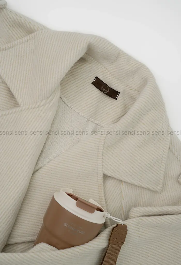 ترنچ کت فوتر راه راه کد1004340