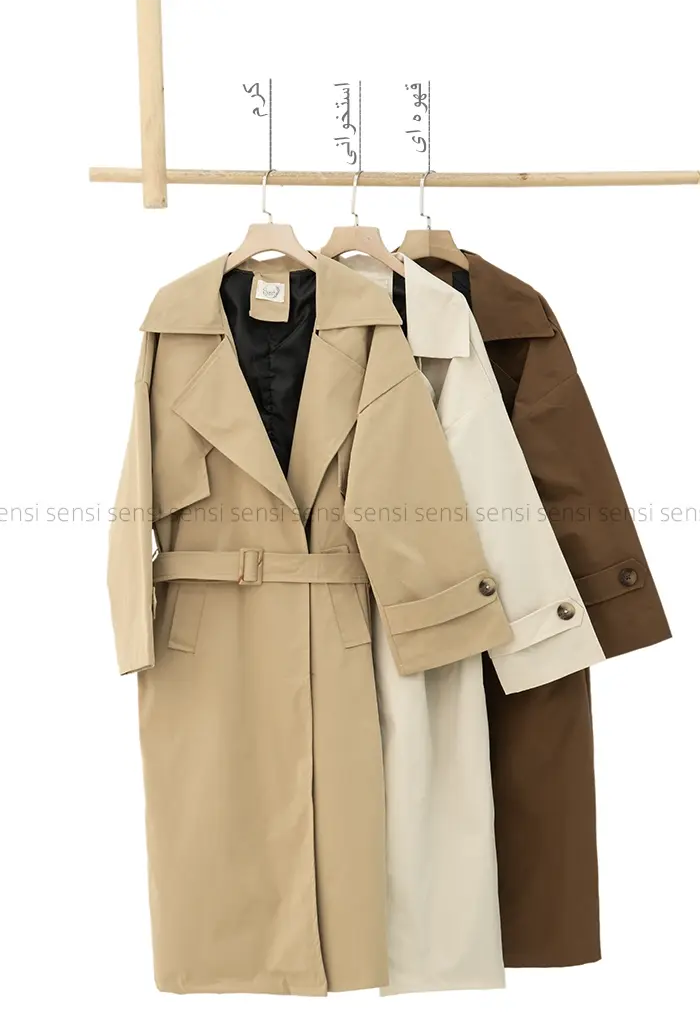 بارانی آستر دارپشت چاک دار@@ کد1004287