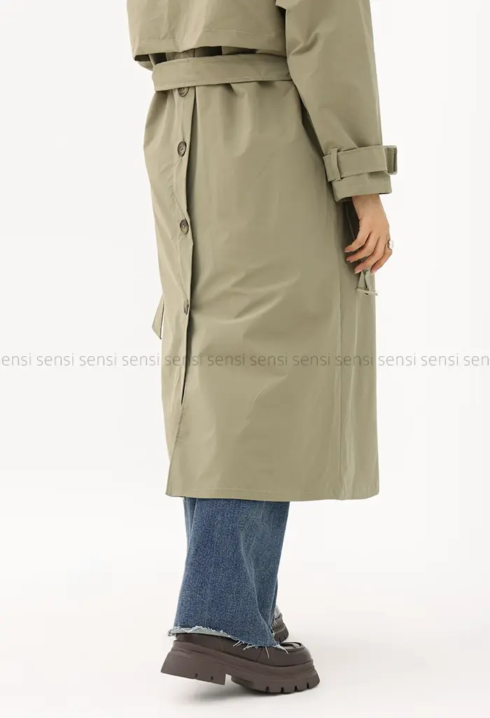 بارانی آستر دارپشت چاک دار@@ کد1004287